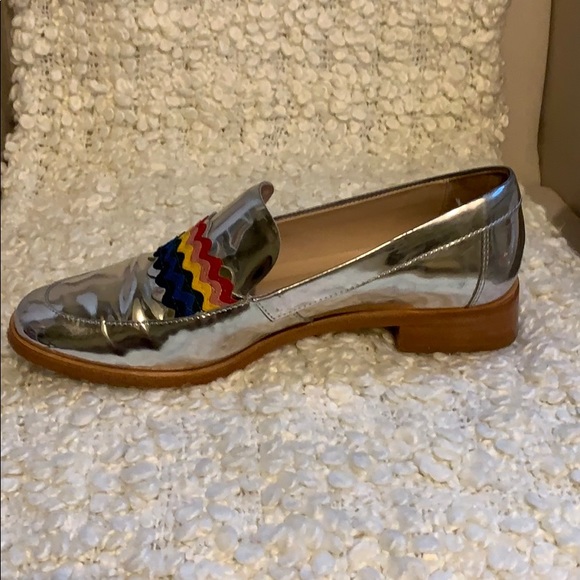 Loeffler Randall Rainbow Loafers in Silver - Picture 5 of 8